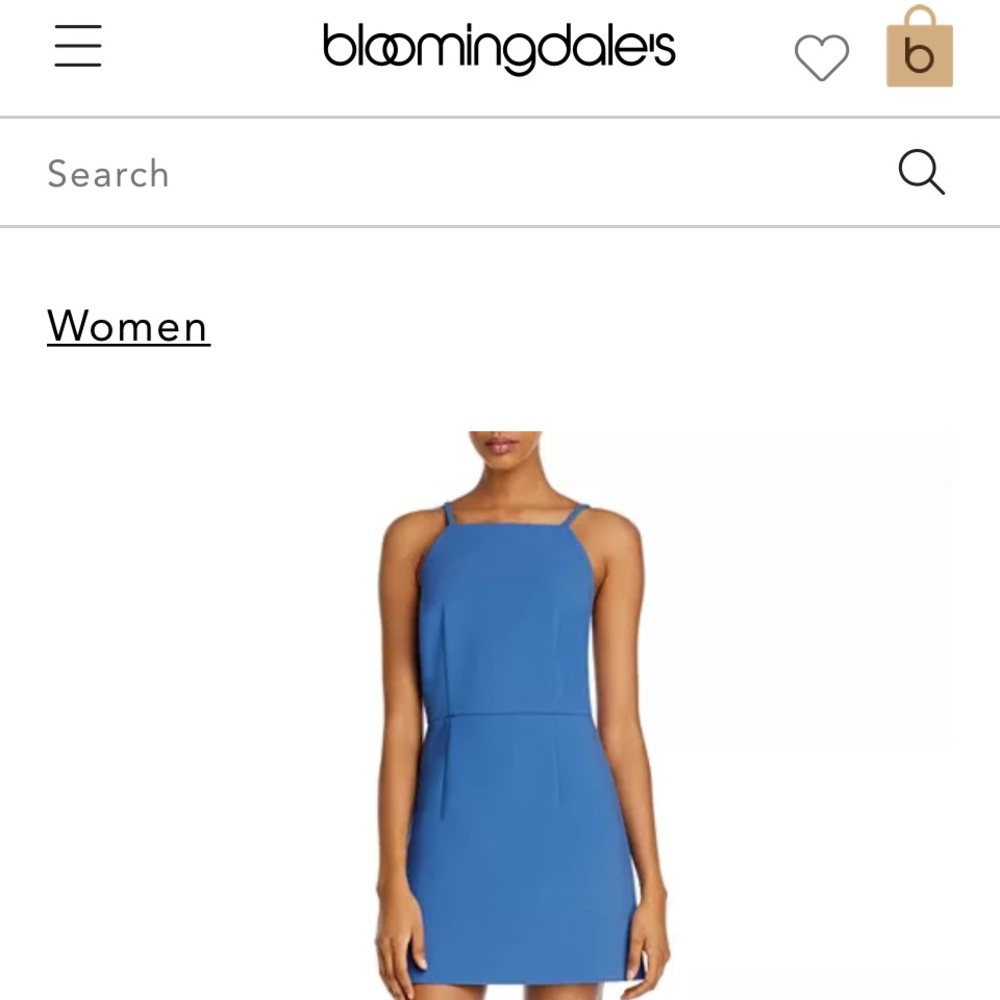 French Connection Whisper Sleeveless Square Neck Mini Dress Chalk Blue